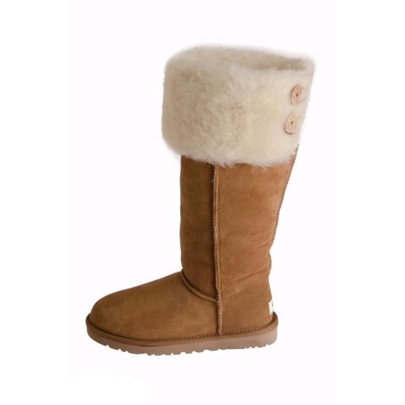 関税込☆UGG★W Over the Knee Bailey Button Boots★Chestnut OVER THE KNEE BAILEY BUTTON UGG BOOTS SZ 7 CHESNUT | eBay